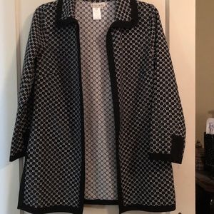 A la Carte navy and white pattern elegant blazer